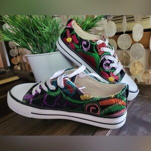 Embroidered Canvas Sneakers